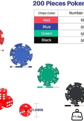Descripción y características de las fichas de póquer en diferentes colores 3