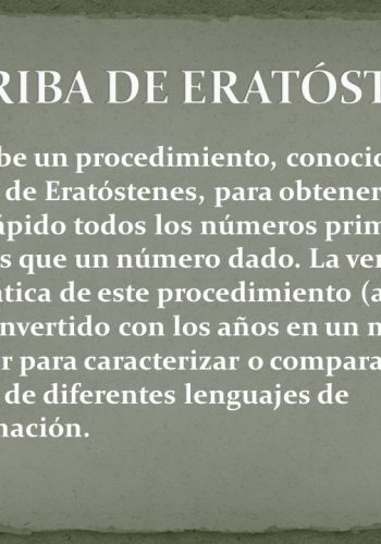 Qué es la criba de Eratóstenes 1