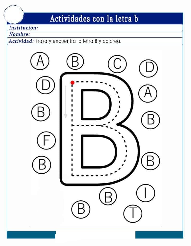 Fichas de la B mayúscula 3