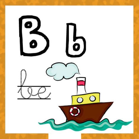 Fichas de la B para colorear 3