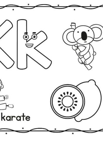 Fichas de la K para colorear 2