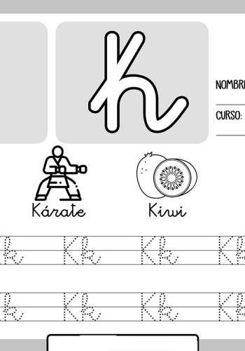 Fichas de la K para colorear 3