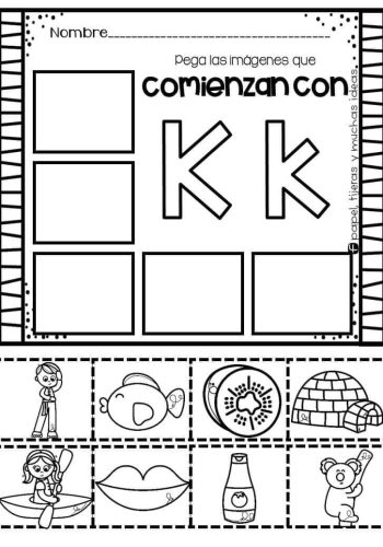 Fichas de la K para imprimir 1