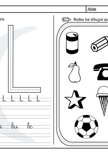 Fichas de la "L" para colorear 1