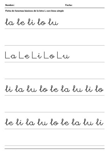 Fichas de la "L" para imprimir 1