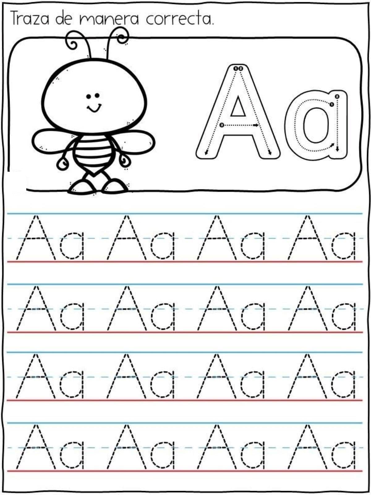 Fichas de la A para imprimir 2