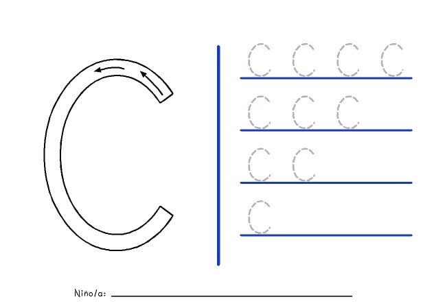 Fichas de la C mayúscula 1
