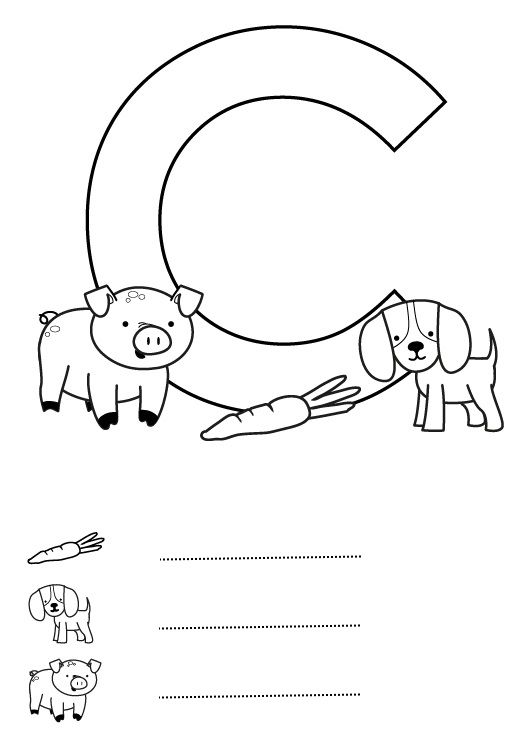 Fichas de la C para imprimir 3