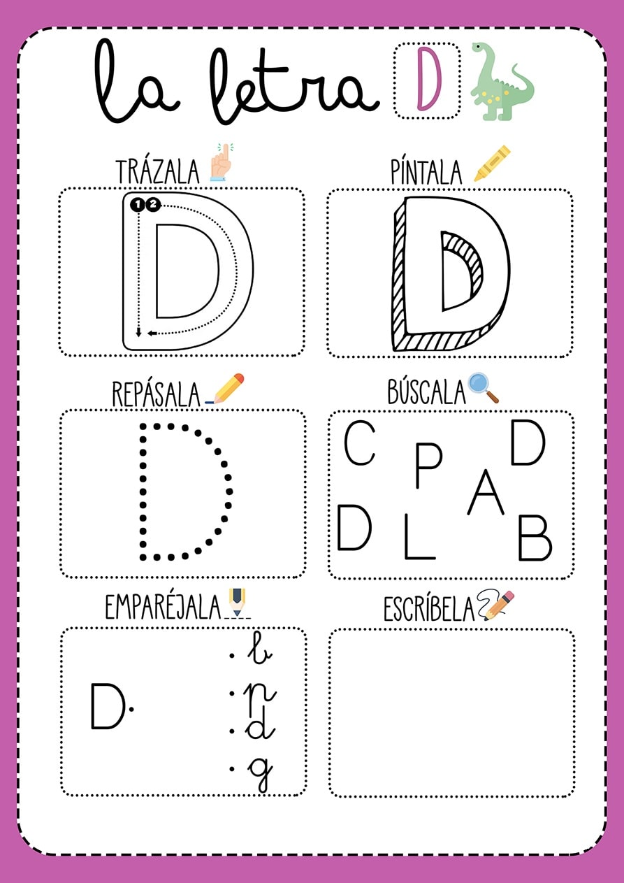 Fichas de la D mayúscula 1