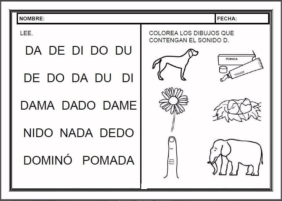 Fichas de la D mayúscula 3