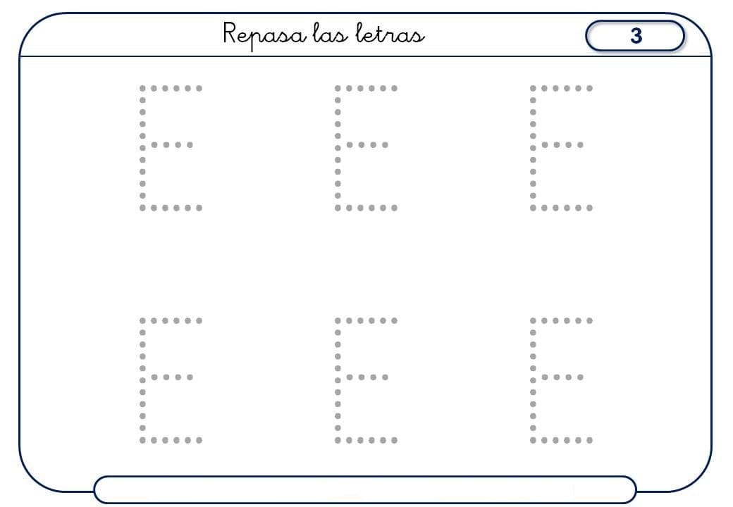 Fichas de la E mayúscula 2