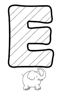 Fichas de la E para colorear 2