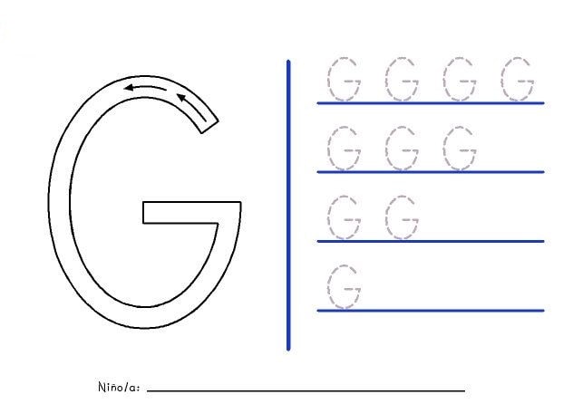 Fichas de la G mayúscula 2