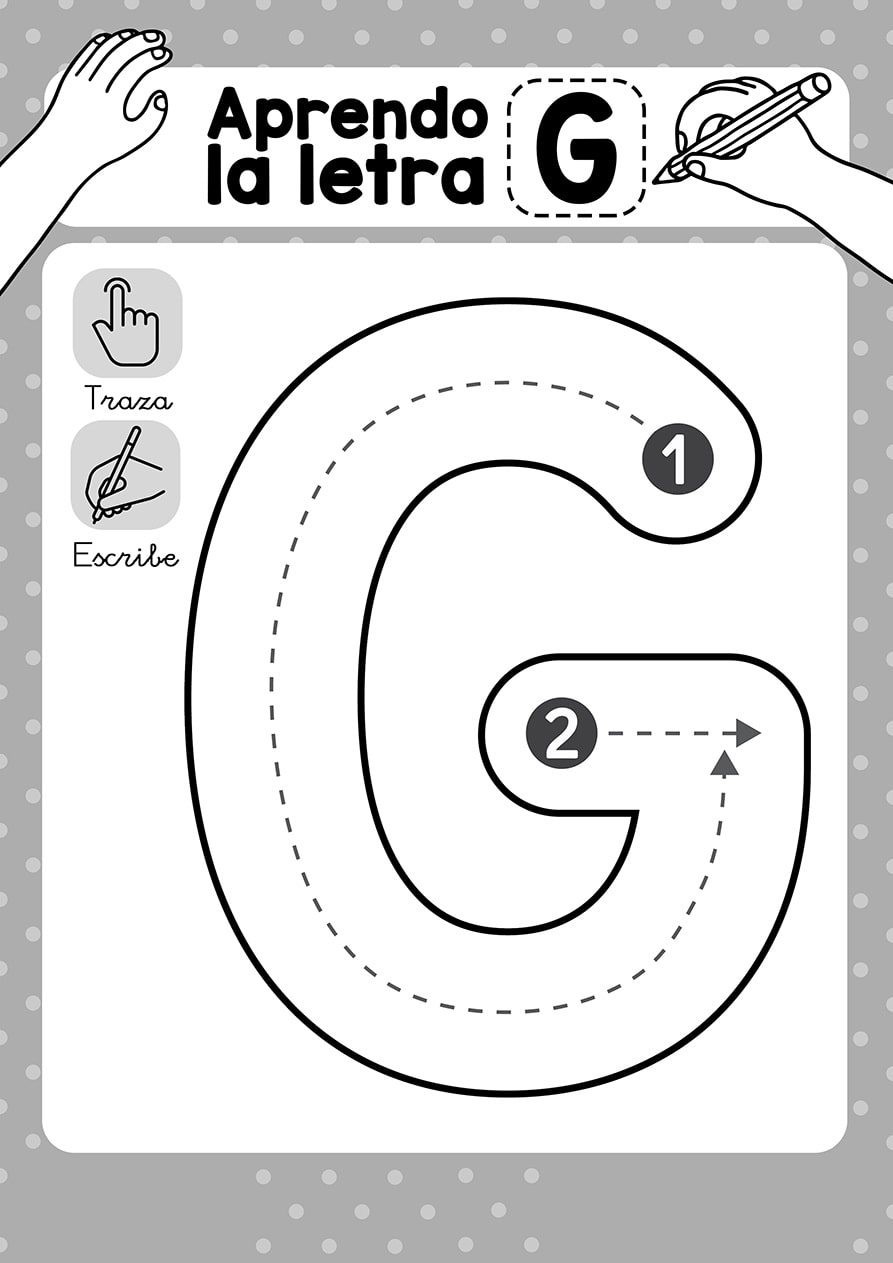 Fichas de la G para imprimir 2