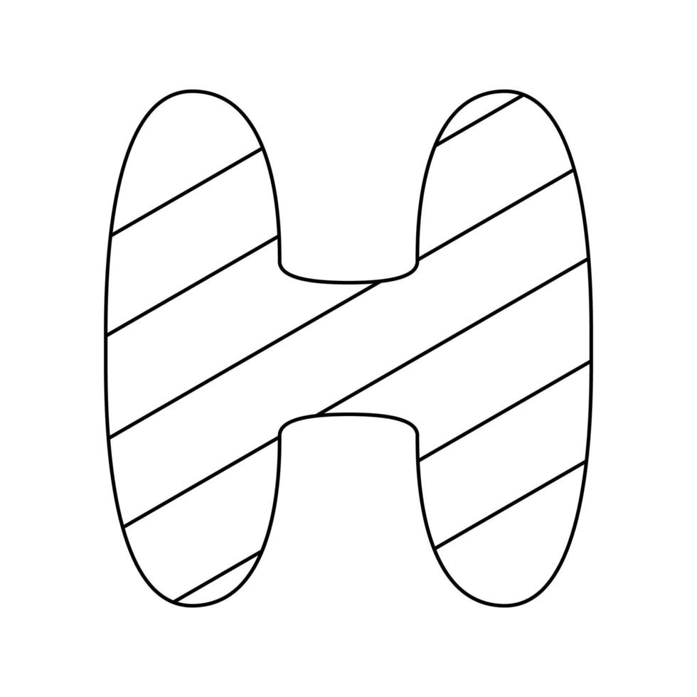 Fichas de la H para colorear 3