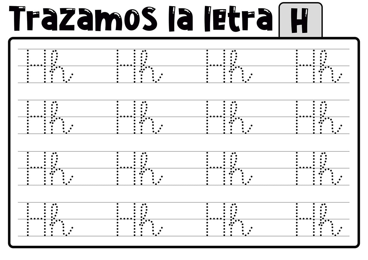 Fichas de la H para imprimir 2