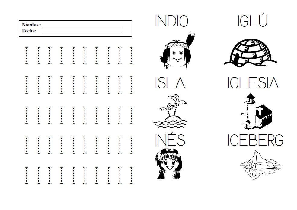 Fichas de la I mayúscula 3