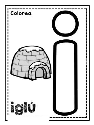 Fichas de la I para colorear 1