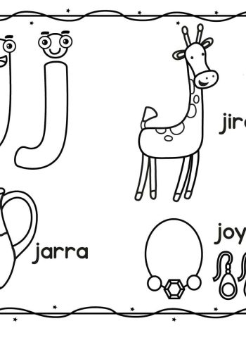 Fichas de la J para colorear 1