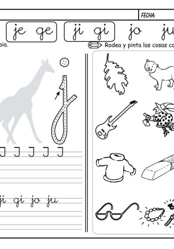 Fichas de la J para imprimir 3