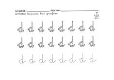 Fichas de la d minúscula 3