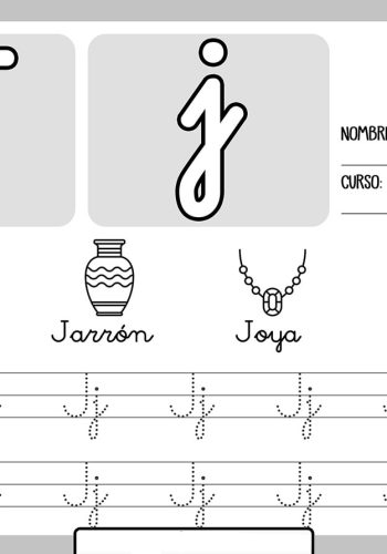 Fichas de la j minúscula 1