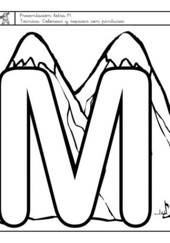 Fichas de la M para colorear 3