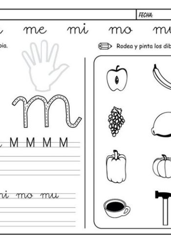 Fichas de la M para imprimir 1