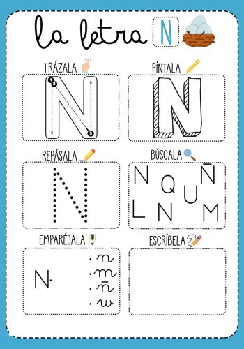 Fichas de la N mayúscula 1