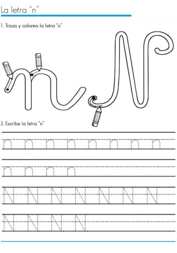 Fichas de la N para imprimir 3