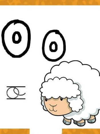 Fichas de la O para colorear 2