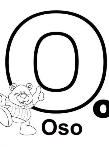 Fichas de la O para colorear 3