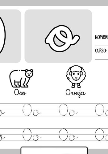 Fichas de la O para imprimir 2