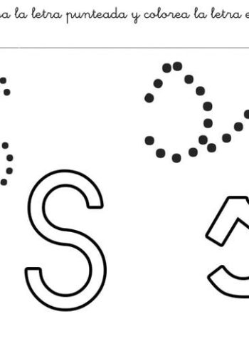 Fichas de la S para colorear 2