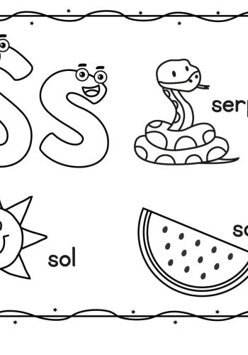 Fichas de la S para colorear 3
