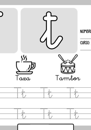 Fichas de la T para imprimir 3