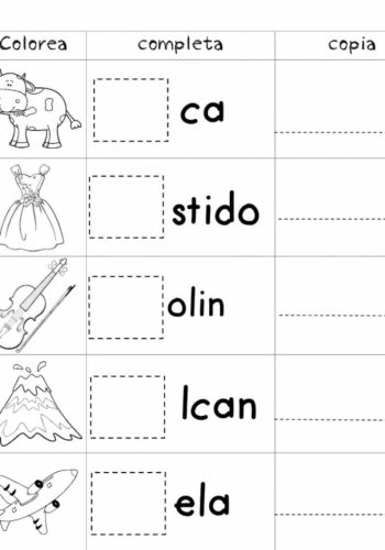 Fichas de la V para imprimir 1