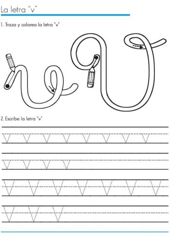 Fichas de la V para imprimir 2