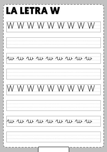 Fichas de la W mayúscula 3