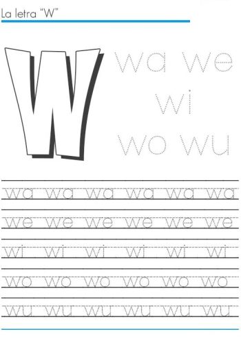 Fichas de la W para imprimir 2