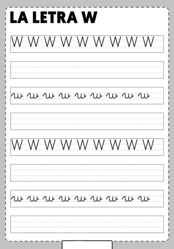 Fichas de la W para imprimir 3