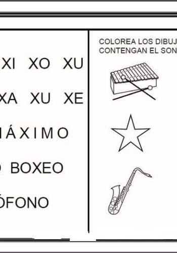 Fichas de la X para imprimir 1