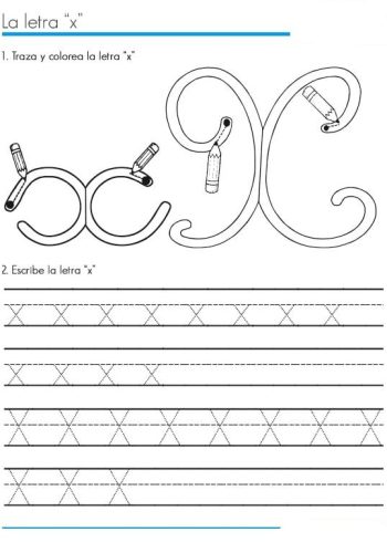 Fichas de la X para imprimir 3