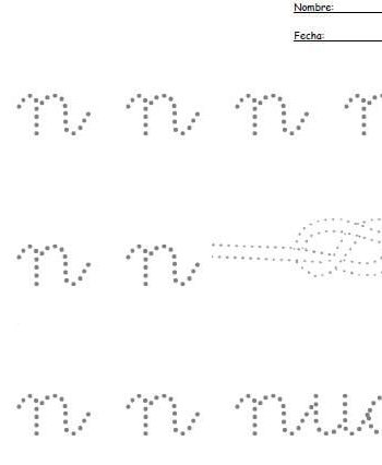 Fichas de la n minúscula 1