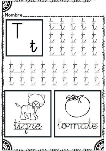 Fichas de la t minúscula 1