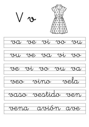 Fichas de la v minúscula 2