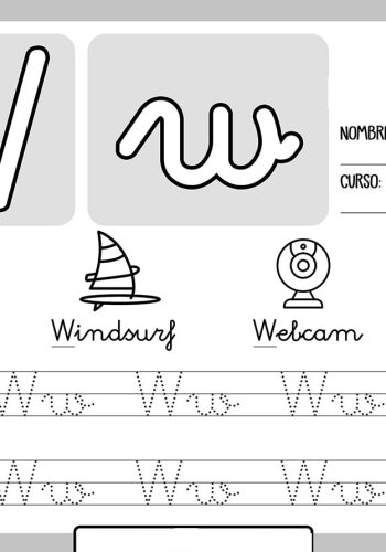 Fichas de la w minúscula 1