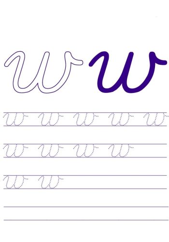 Fichas de la w minúscula 2