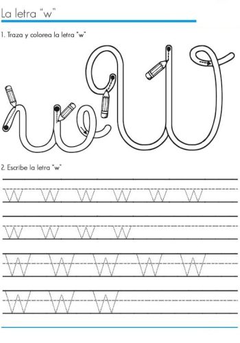 Fichas de la w minúscula 3
