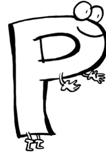 fichas de la P para colorear 3